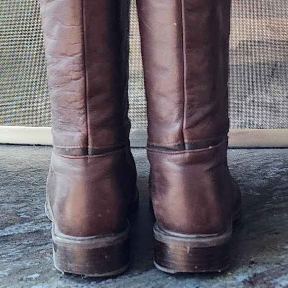Santana Canada Cognac Leather Riding Boots Size 7.5M - Picture 11 of 15